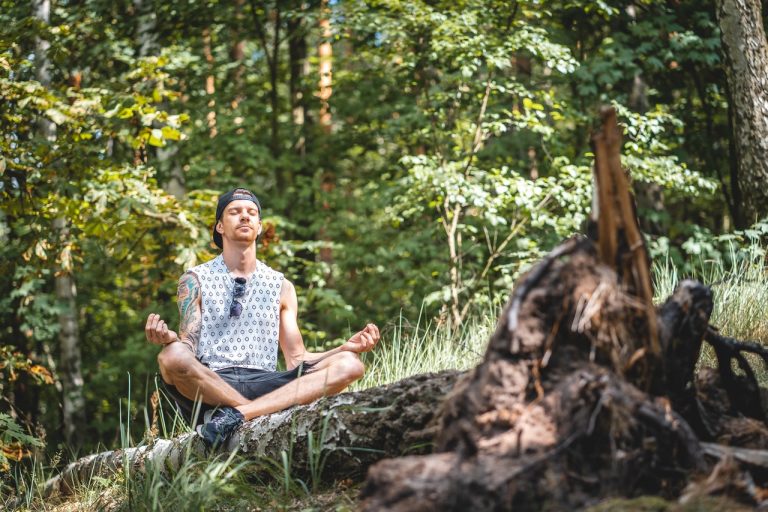 man meditating